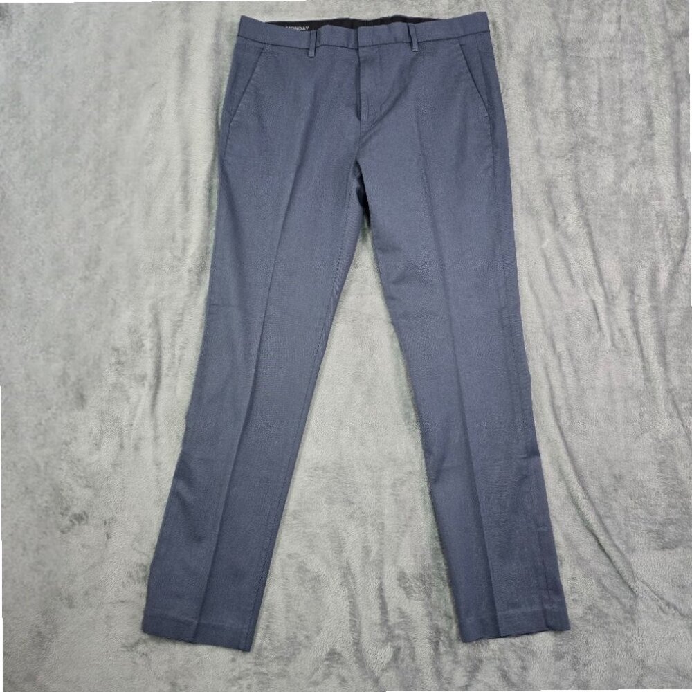 Bonobos Slim Fit Stretch Dress Pants Navy Blue 35x32